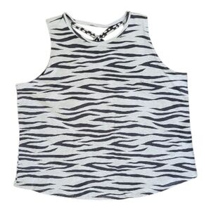 SALE NWT Maurices 24/7 Strappy Back Zebra Animal Print Athletic Tank Top 2 2X